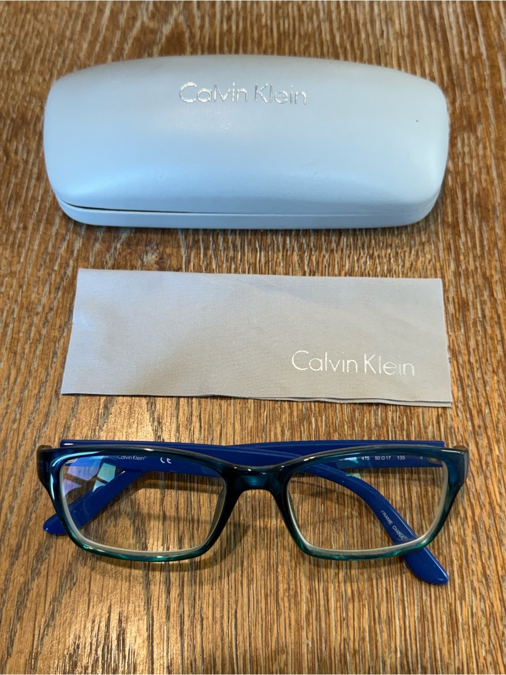 Calvin Klein CK5825 Eyeglass Frames Blue Teal 50-17-135 + Case